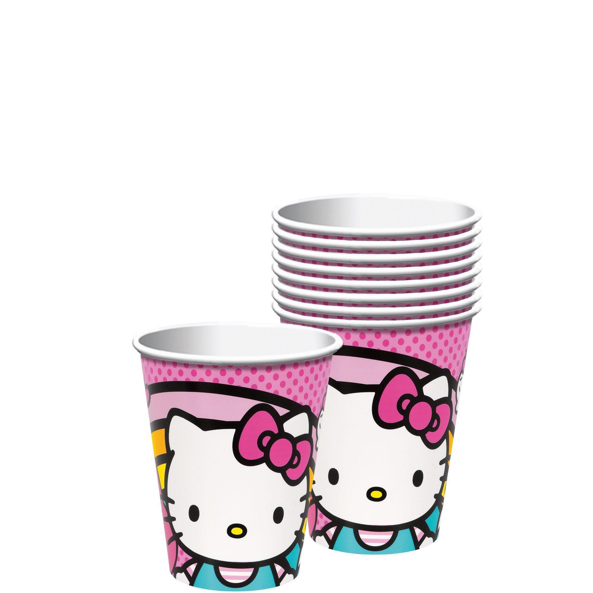 Hello Kitty and Friends Party Supplies Pack for 8 Guests - Kit Includes Plates, Napkins, Cups, Table Cover & Latex Balloons